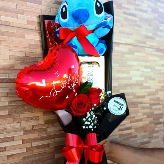 BUQUÊ BLACK GOLD ESTILO KOREANO