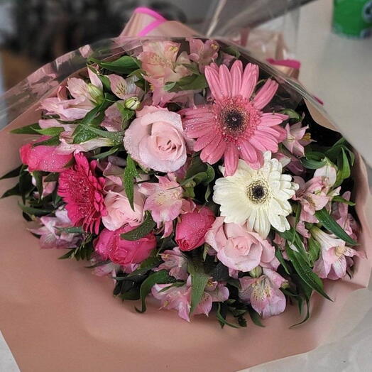 Buque Luxo Flores Rosa