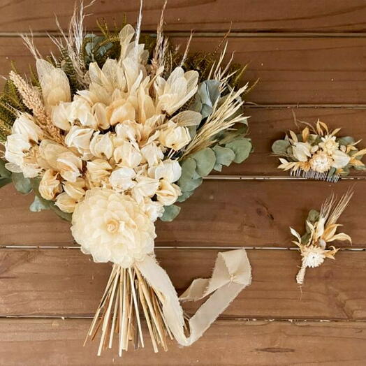 Kit Lirio Off White e Verde