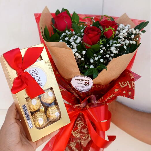 KIT BUQUÊ + FERRERO ROCHER GRANDE