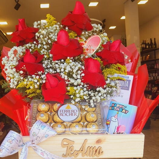 Cesta Te Amo Feliz Aniversario