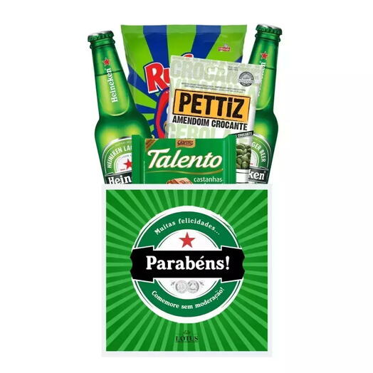 Cesta de Cervejas Heineken - Parabens