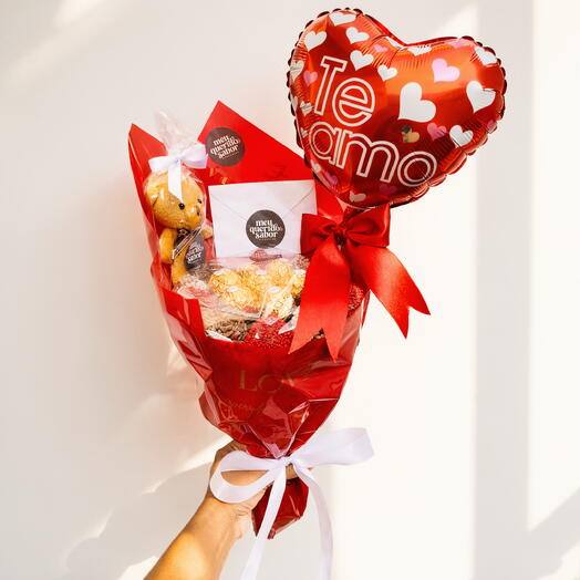 Dia das Mães - Buquê morangos e Ferrero Rocher  Encanto + kit