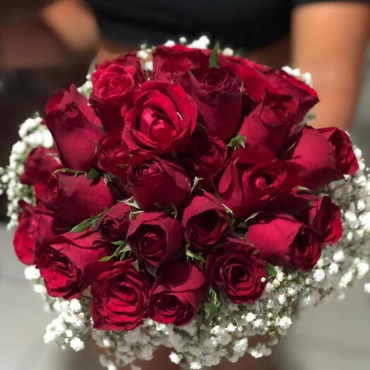 Buquê de noiva Rosas Redondo