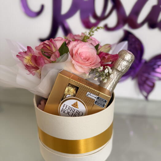 Box Luxo com Flores Chandon