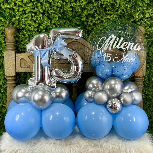 Kit balões - Escolha numero, cor e frase balao