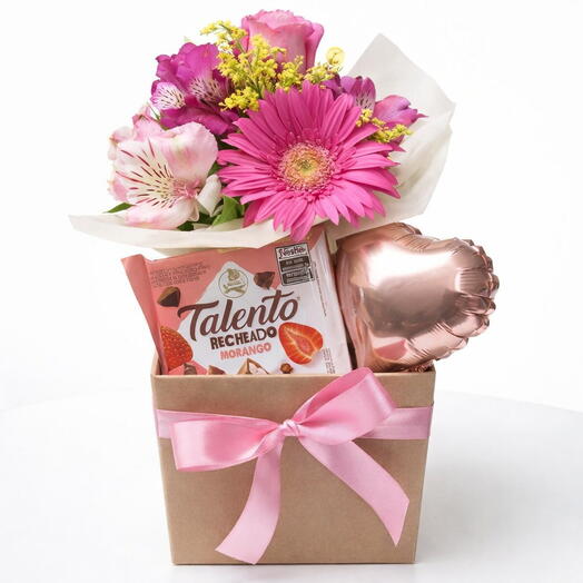 Cesta de Presente Flores e Talento