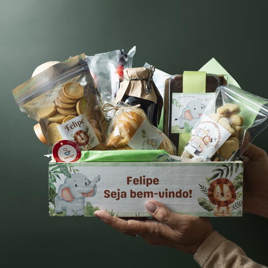 Cesta Intermediaria de Cafe da Manhã no Caixote