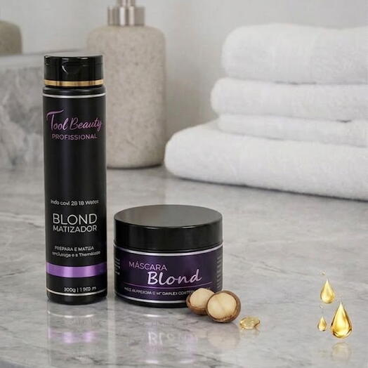 Kit Matizador Para Cabelos Loiros Grisalhos e Brancos