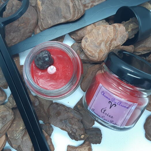 Aries Vela Aromatica Signo Cor Aroma Pedra Mini