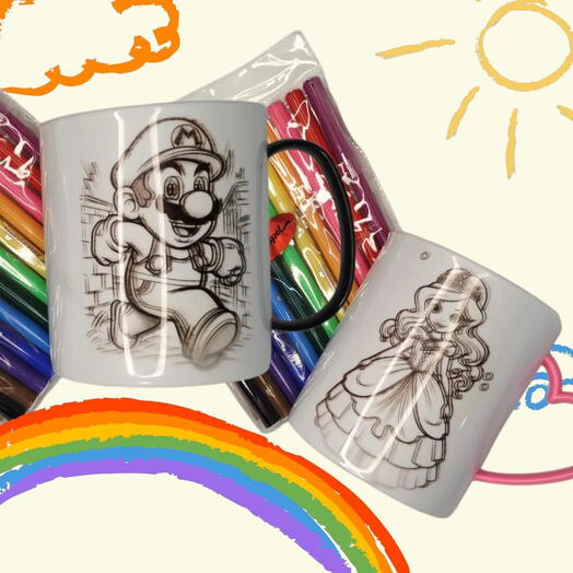 Caneca Personalizada Pintavel + Canetinha