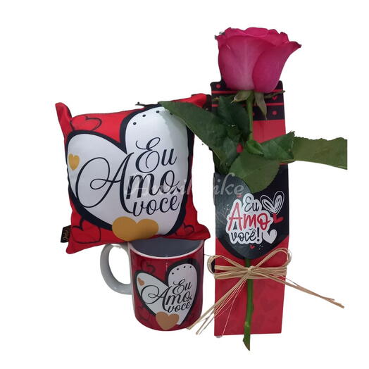 Kit amo você com rosa