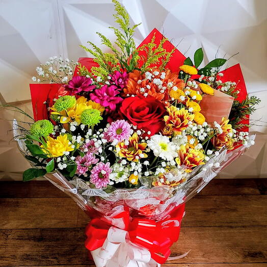 Oferta: Buquê flores do campo com Rosa