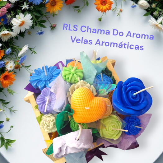 Box Encantado Flores Velas Aromaticas
