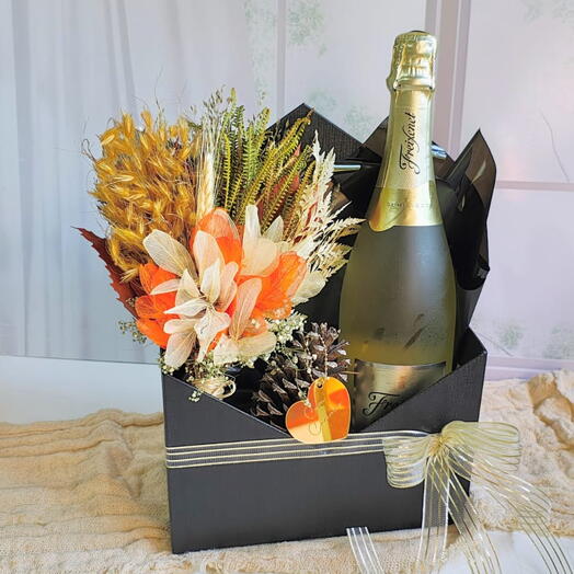 Cesta de Presente | Cesta de Natal | Flores e Freixenet