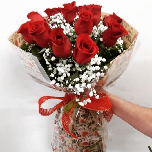 Buquê Rosas Com Gipso