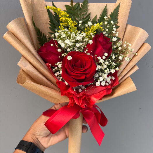 Buquê 3 Rosas Coreano