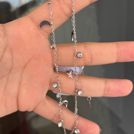 Conjunto Colar + Brinco Aço