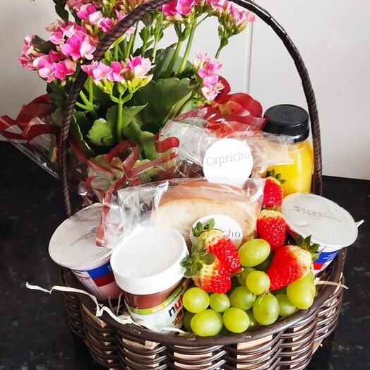 Cesta de Cafe da Manhã Coração