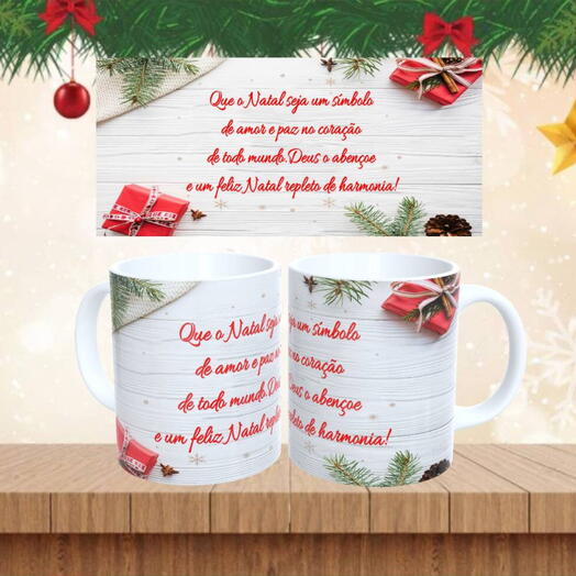 Caneca Natal - Simbolo de Amor e Paz