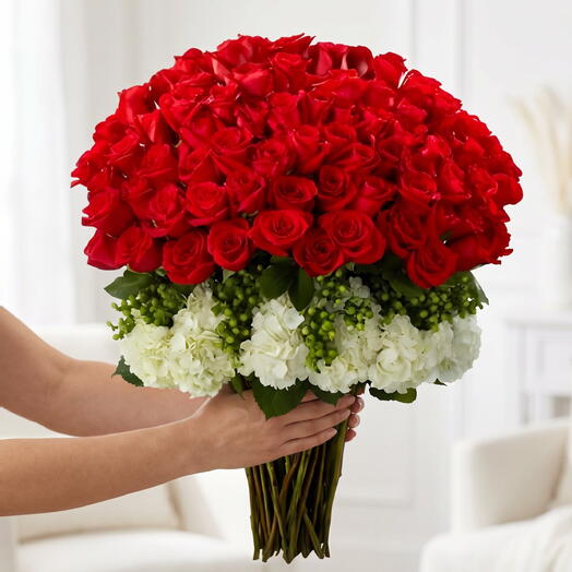 Buquê Mega Botão 150 Rosas Importadas Vermelhas