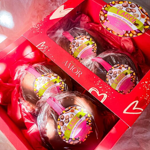 Caixa de bombom de brownie com ninho 4 unidades