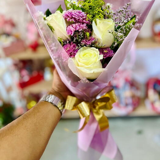 Arranjo com 3 Rosa