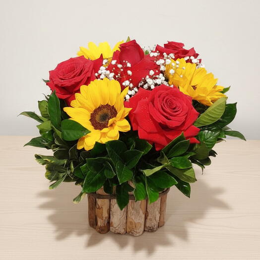 Flores em Caixa