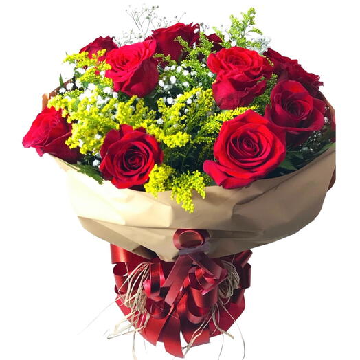 Buquê com 12 Rosas Importadas