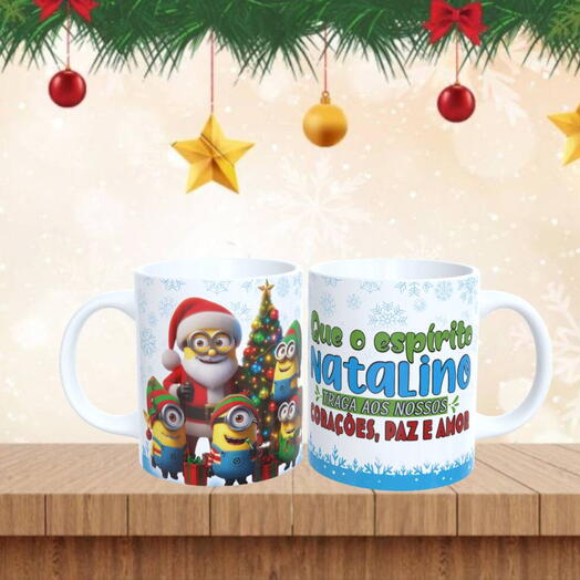 Caneca de Natal - Minions "Espirito Natalino"