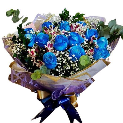 Buquê Rosas Azuis