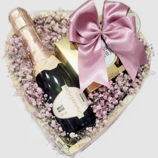 Cesta de Chocolates e Chandon