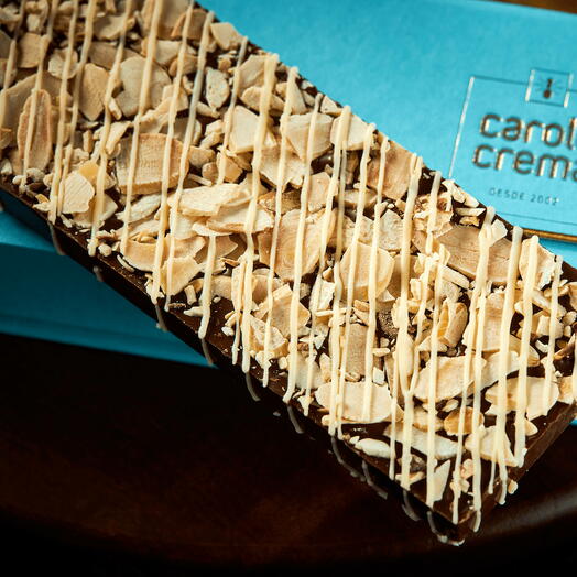 Barra de Chocolate Belga e Caramelo