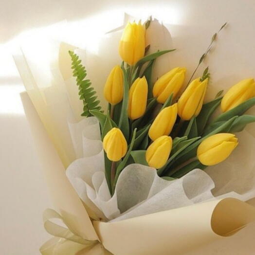 Buquê de Tulipas Amarelas