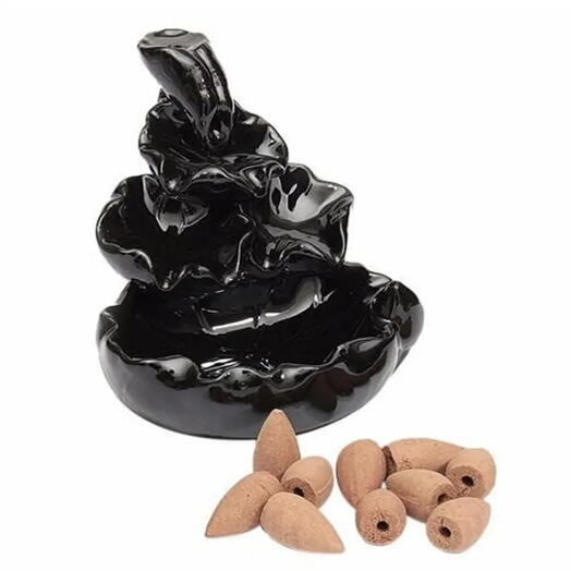 Incensario Cascata de Fumaça Flor de Lotus Grande