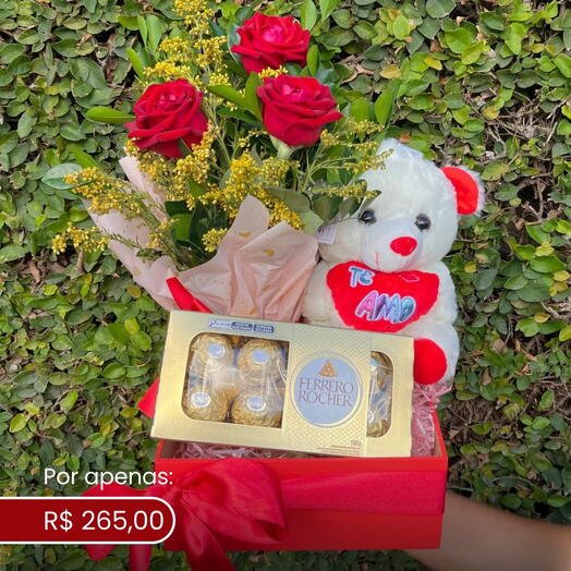 Caixa Pelucia com Ferrero