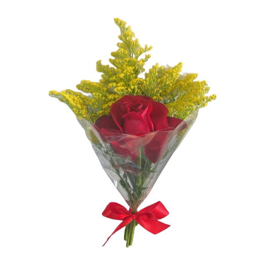 Arranjo de Rosa Solitaria do Amor