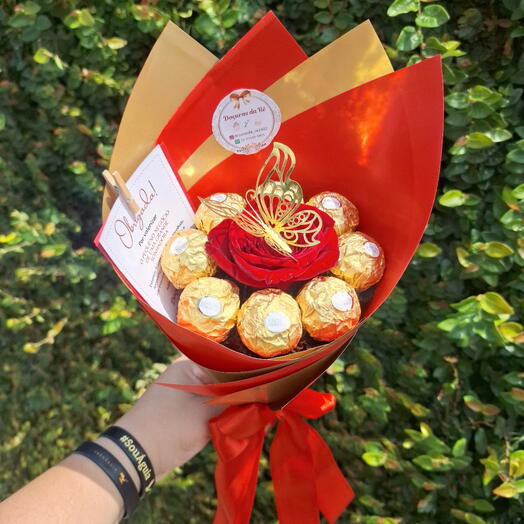 Mini buquê Ferrero Rocher