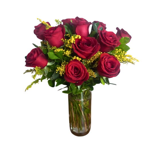 Buquê Amor em Rosas no Vidro