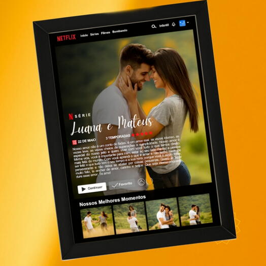 Quadro A4 NETFLIX DO AMOR - Retrato