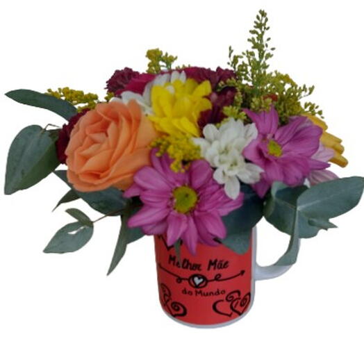 Xicara com Flores
