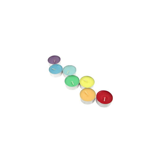 Kit com 7 Velas Rechaud dos Sete Chakras