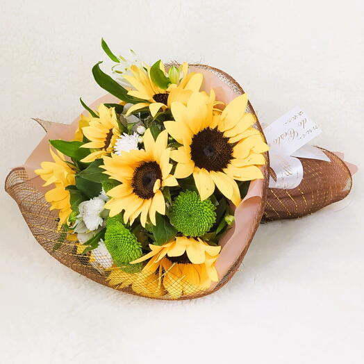 Buquê com 9 Girassois