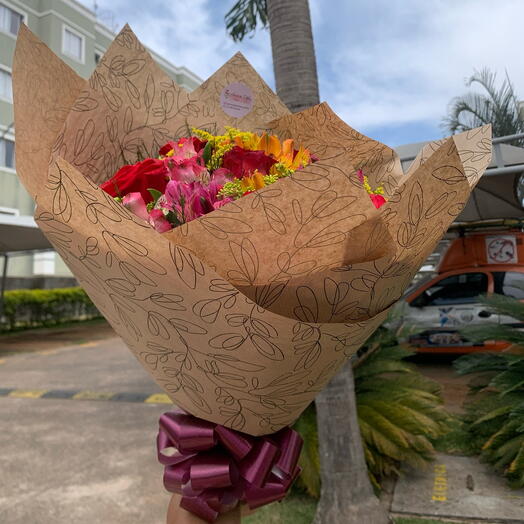 Buquê Cleo Premium - 12 Rosas