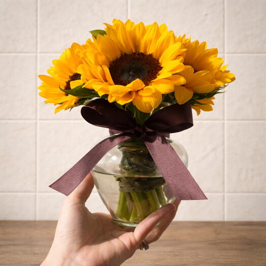 Arranjo Pequeno de Girassois | La Floricultura