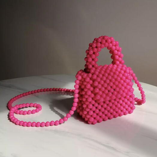 Bolsa de Miçangas Beaded Bag BARBIE
