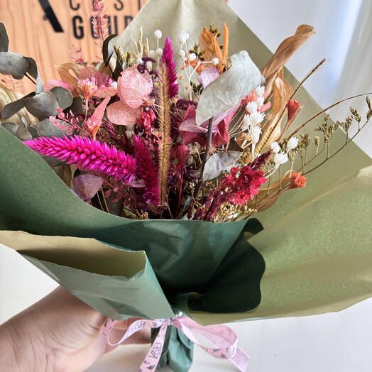 Buquê Pequeno de Flores Desidratadas
