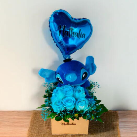 Box Stitch Blue Love