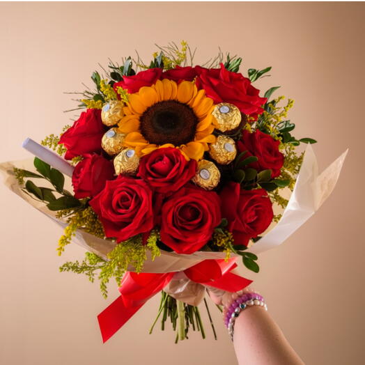 Buquê Sol Apaixonado: Quando o amor encontra a luz do sol em um unico gesto de afeto
