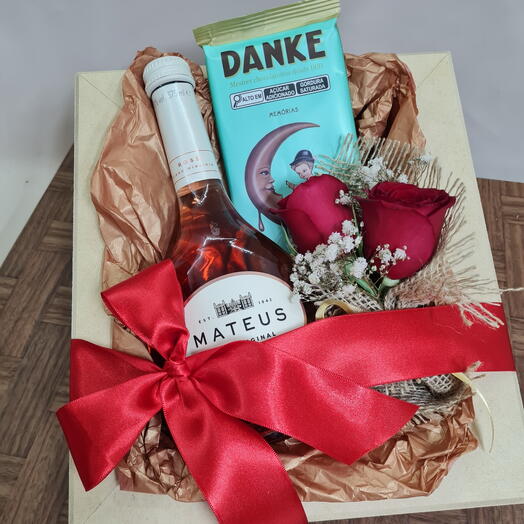 Kit Vinho e Chocolate